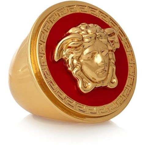 versace ring dames zilver|Versace enamel ring.